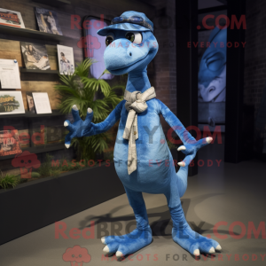 Blå Coelophysis maskot...