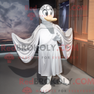 Sølv Swan maskot drakt...