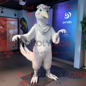 Sølv Swan maskot drakt...