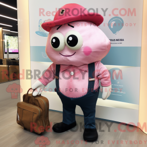 Pink Oyster maskot kostume...