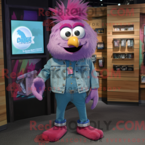 Magenta Kiwi Maskottchen...