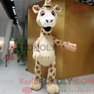 Beige Giraffe mask drakt...