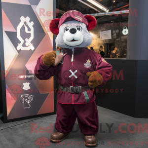Maroon Celtic Cross...