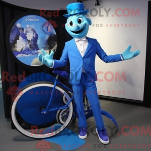 Blue Unicyclist mascot...