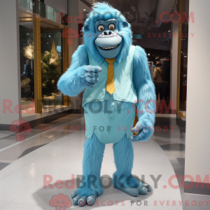 Sky Blue Orangutan mascot...