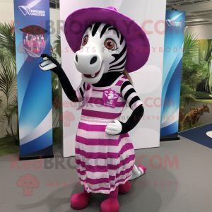 Magenta Zebra mascotte...