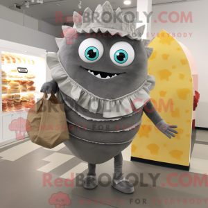 Grå Tacos maskot kostume...