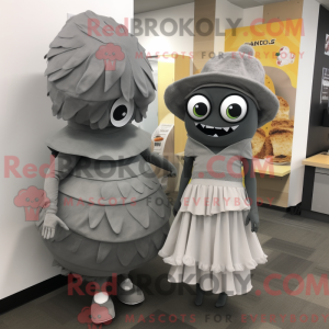 Grå Tacos maskot kostume...