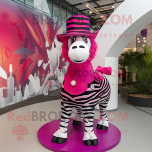 Magenta Zebra mascotte...