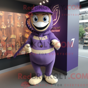 Purple Snake mascot costume...