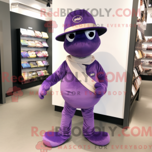Lilla Snake maskot kostume...