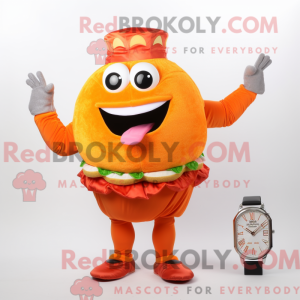 Postava maskota oranžového...