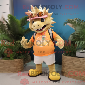Peach Stegosaurus maskot...