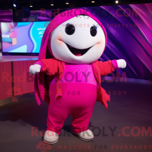 Vestido de malha magenta...