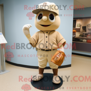 Beige Baseball Glove maskot...