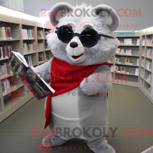Sølv chomik maskot drakt...