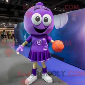 Purple Handball Ball mascot...