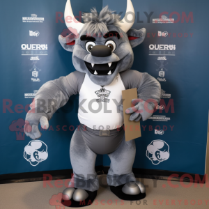 Gray Minotaur mascot...