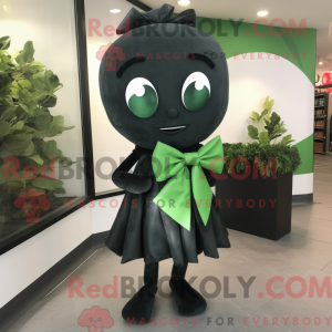Sort spinat maskot kostume...