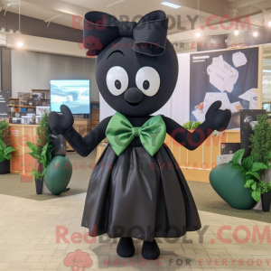 Sort spinat maskot kostume...