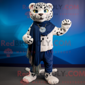 Fantasia de mascote de jaguar marinho com calça capri e lenços - Mascotes Jaguar - REBROKO_328853 - RedBrokoly.com
