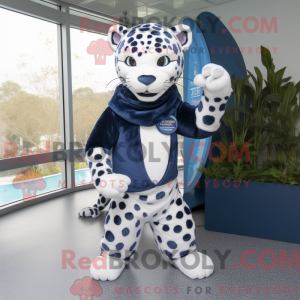 Navy Jaguar maskot kostume...