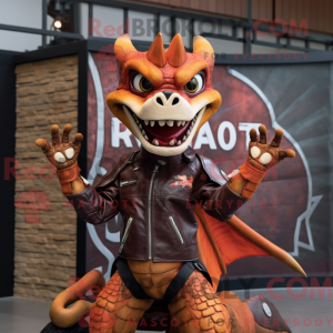 Rust Dragon mascot costume...