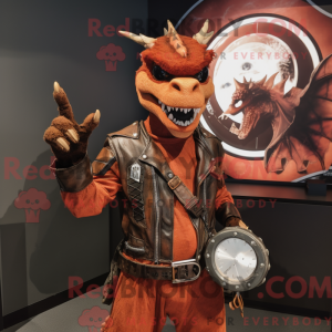 Rust Dragon mascot costume...