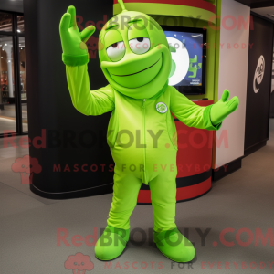 Limegrøn hestesko maskot...
