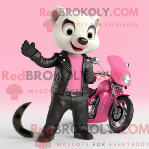 Rosa Civet-maskotdraktfigur...