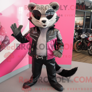 Rosa Civet-maskotdraktfigur...