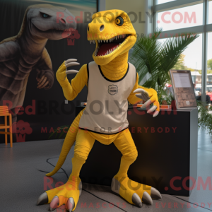 Yellow Deinonychus mascot...