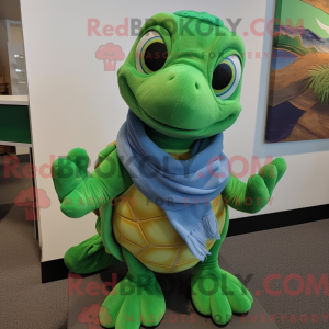 Grøn havskildpadde maskot...