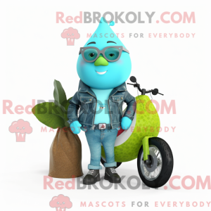 Turquoise Pear mascot...