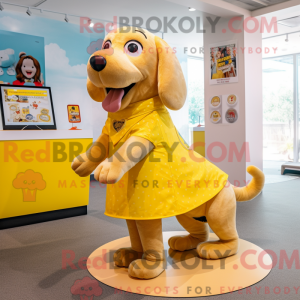 Yellow Dog mascot costume...