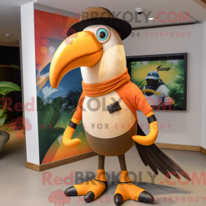 Tan Toucan maskotdraktfigur...