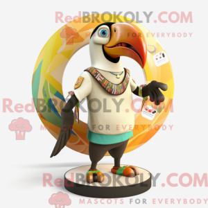Tan Toucan maskotdraktfigur...
