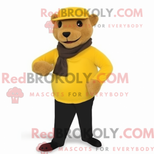 Yellow Jaguarundi mascot...