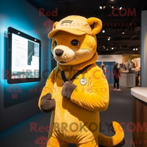 Yellow Jaguarundi mascot...
