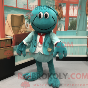 Teal Lobster Bisque mascot...
