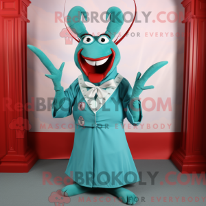 Teal Lobster Bisque mascot...