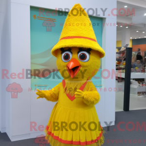 Gul Tandoori Kylling maskot...