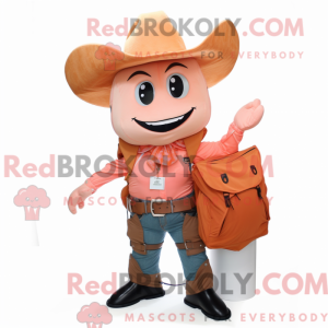 Peach Cowboy maskot kostume...