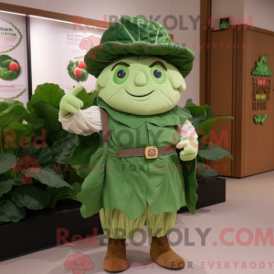 Cabbage Leaf maskot kostyme...