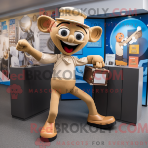 Tan Contortionist mascot...
