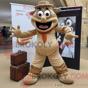 Tan Contortionist mascot...