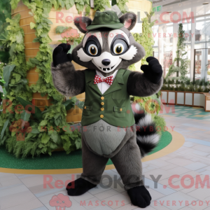 Olive Raccoon maskot...