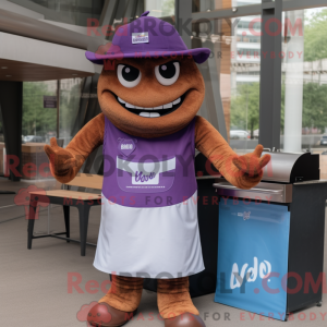 Postava maskota Purple Bbq...