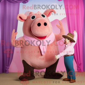 Máscara de bife rosa kledd...