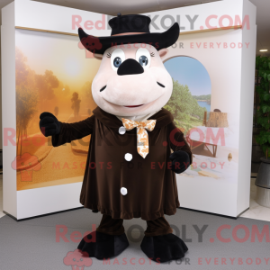 Brun bøf maskot kostume...